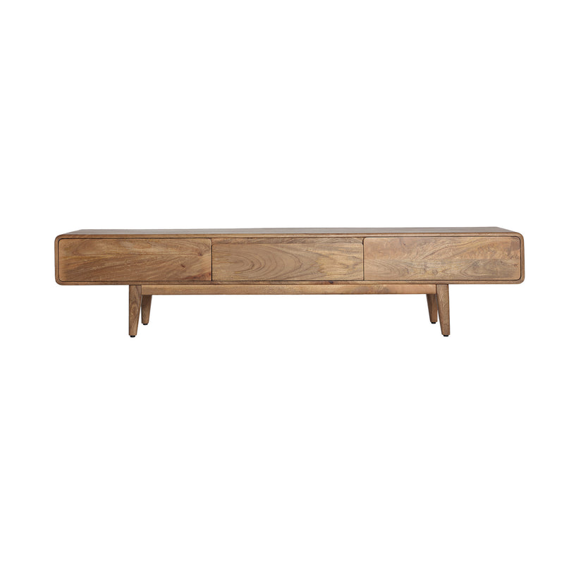 The Finhan Tv Stand — Scandinavian media console in solid mango wood from Laiyahome