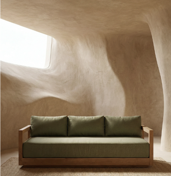 The Umalas Three Seater Sofa - Outdoor - Algae Green