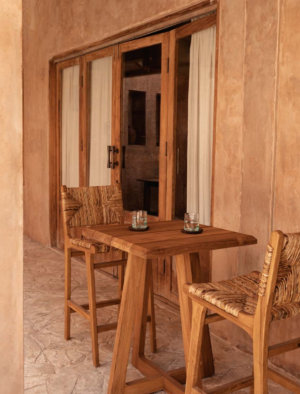 Le tabouret de bar Puquta - Naturel - Intérieur