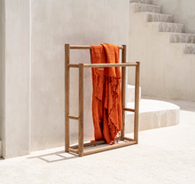 The Rustic Towel Hanger in wood — handmade luxury towel rack curated by Laiyahome — view 6